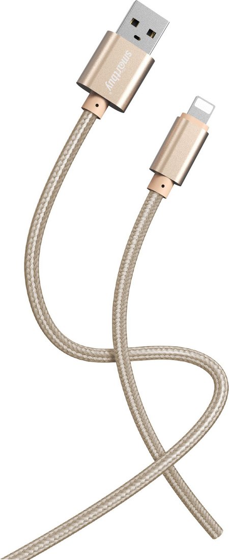 Кабель SmartBuy S02 USB-Type-A - Lightning (1 м, золотистый)