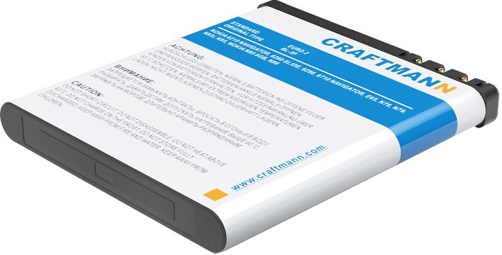 

Аккумулятор для телефона Craftmann C1.01.143 (совместим с Nokia BL-5F)