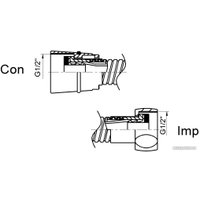 Душевой шланг Rubineta Imp/Konus 600025P
