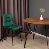 Стул AksHome Dallas 68747 (велюр, зеленый/черный)