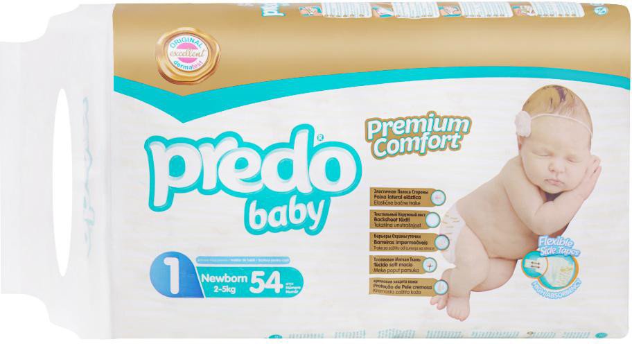 Подгузники Predo Baby №1 2-5 кг (54 шт)
