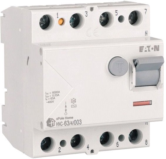 

Устройство защитного отключения Eaton HNC-634003 4Р 63А 6кА 30мА АС 4М 194695