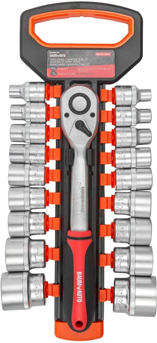 

Набор трещотка с головками BaumAuto BM-019-5MSA (19 предметов)