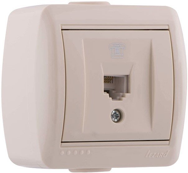 

Розетка телефонная Lezard Nata 710-0300-137 (кремовый)