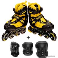 Роликовые коньки Favorit 8301SET-S-YL (р. 30-33, желтый)