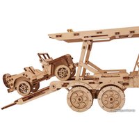 3Д-пазл Wood Trick Прицеп-автовоз с военным кабриоджипом 1234-18