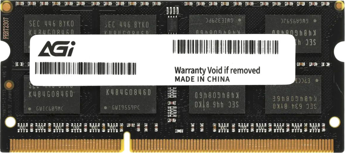 

Оперативная память AGI SD128 4ГБ DDR3 SODIMM 1600 МГц AGI160004SD128