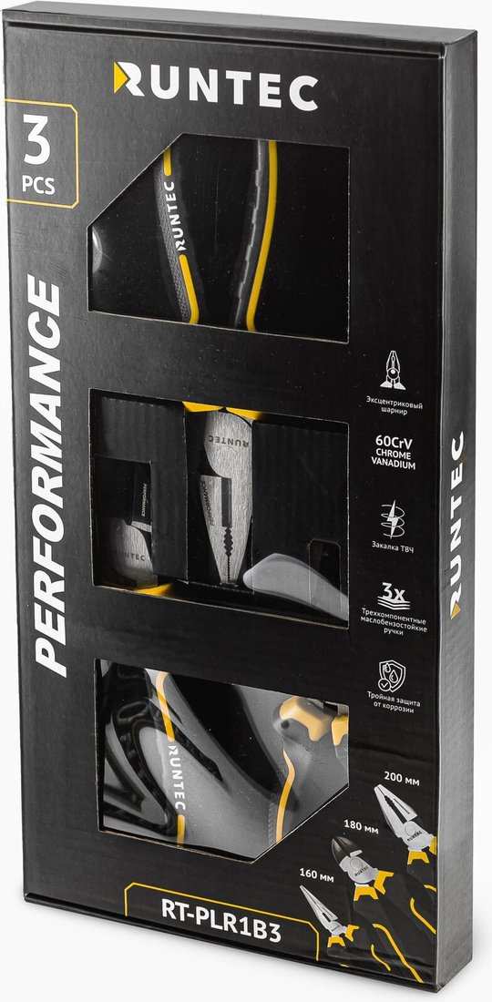 

Набор пассатижей Runtec RT-PLR1B3 (3 предмета)