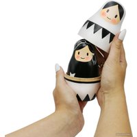 Развивающая игрушка Брестская Фабрика Сувениров Набор черно-белых матрешек (7 шт)