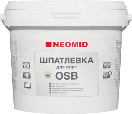 

Шпатлевка Neomid для плит OSB (7 кг)