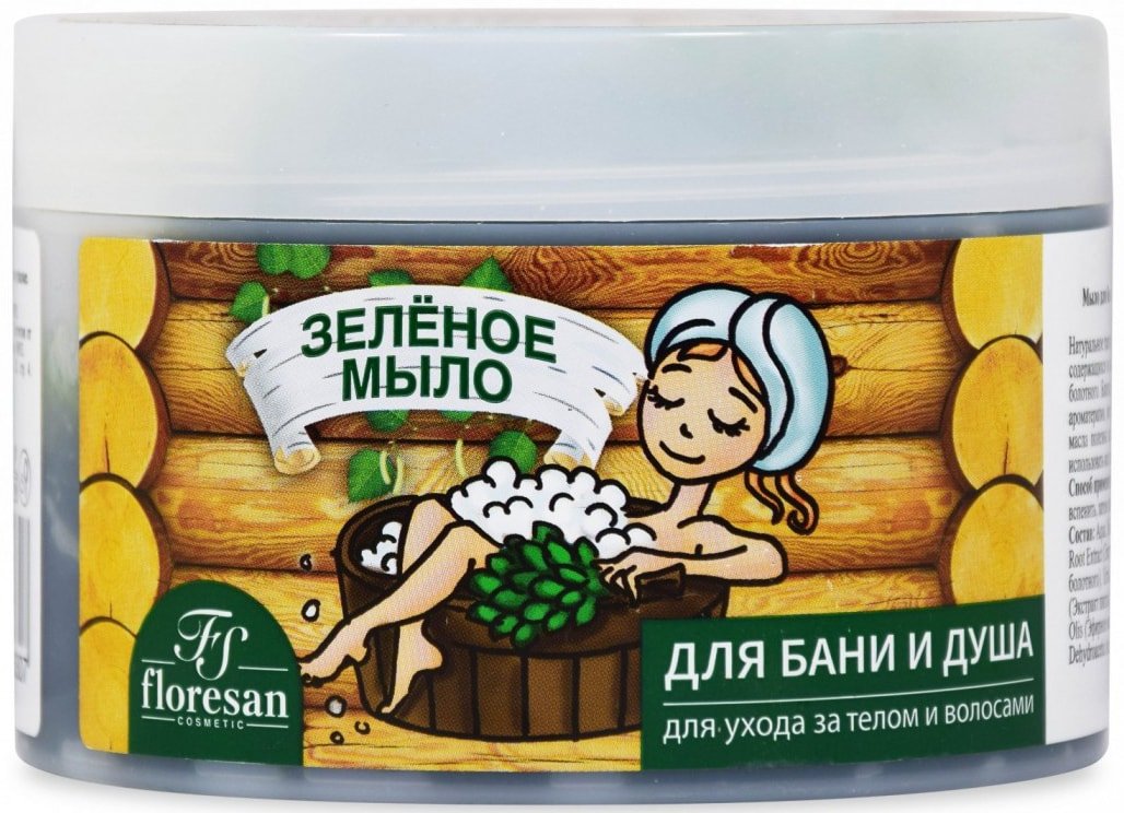 

Floresan Мыло натуральное таежное зеленое 450 г