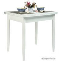 Кухонный стол Рамзес Ломберный 80x60 (белый текстурный, ноги конус)