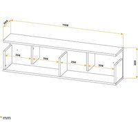 Полка Кимер Кварт Тип 4 (Дуб Крафт Золотой)