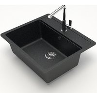Кухонная мойка MARRBAXX Карельский камень модель 9/Q4 F009Q004 (черный)
