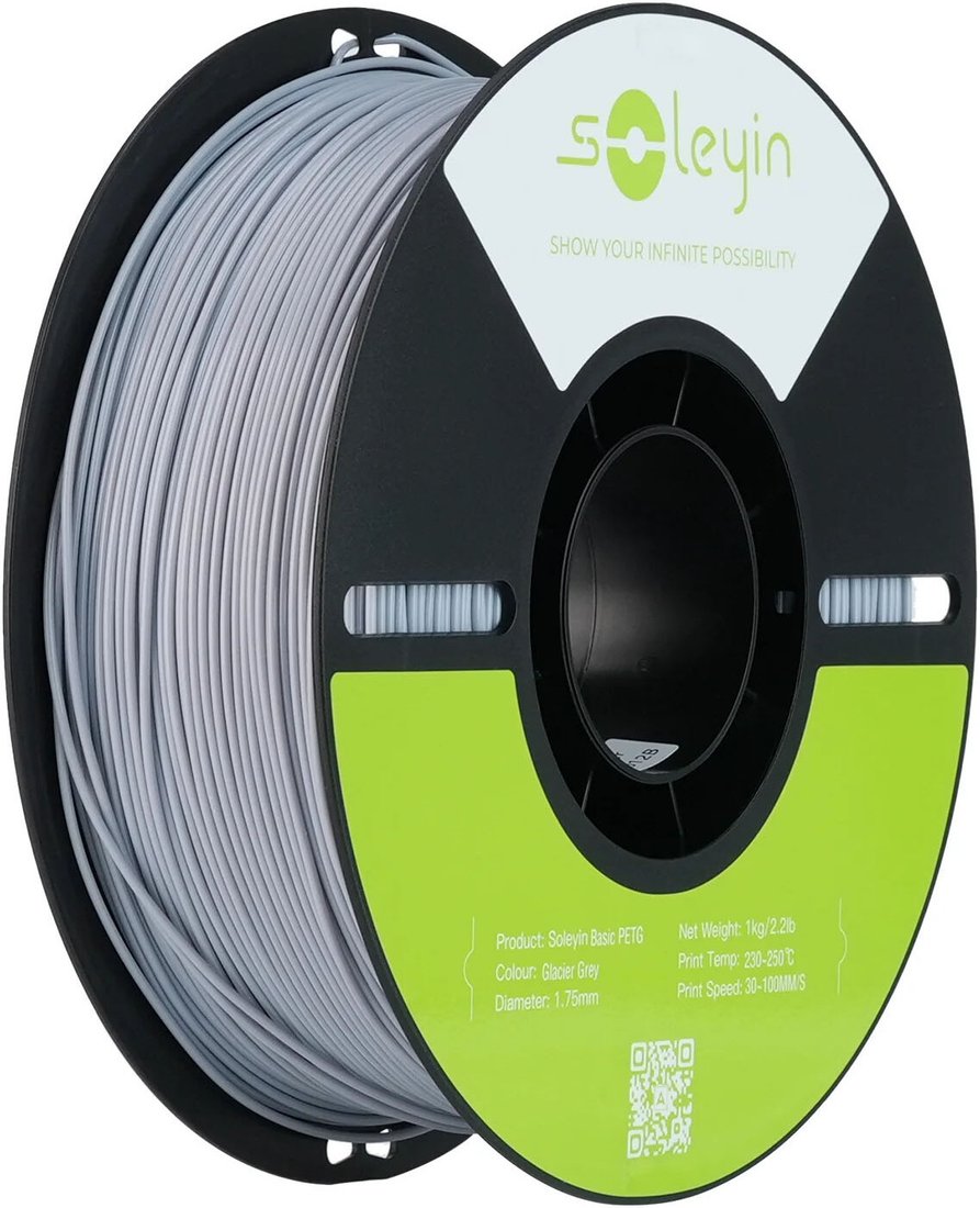Филамент Creality PETG Basic Soleyin 1.75мм 3301030166 (1 кг, серый ледник)