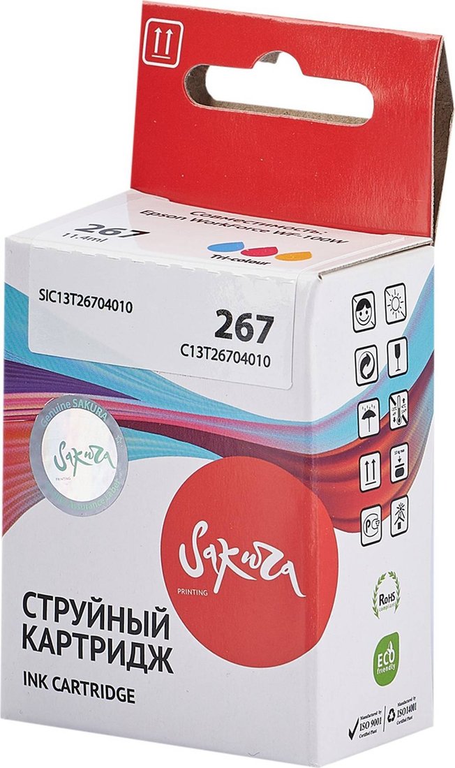 

Картридж Sakura Printing SIC13T26704010 (аналог Epson 267 Colour)