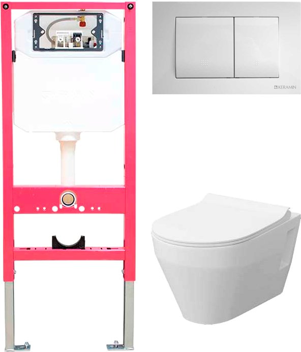 

Унитаз подвесной Керамин Бари Slim МЛ Премиум c кнопкой K5236-К-EEA1 (микролифт)