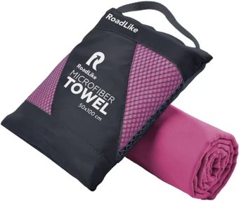 Полотенце RoadLike Travel спортивное охлаждающее 345895 (фуксия)