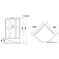 Душевая кабина Niagara NG-710-01 RN 120x80 (правая)