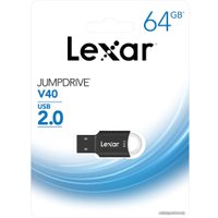 USB Flash Lexar JumpDrive V40 64GB (черный)
