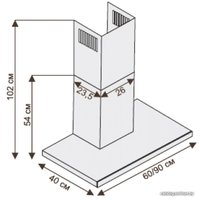 Кухонная вытяжка Ciarko Top 60 (черный)