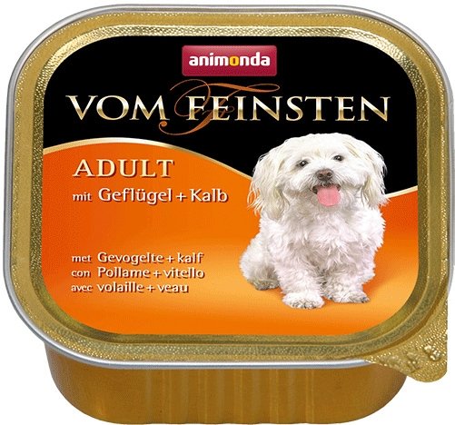 

Консервированный корм для собак Animonda Vom Feinsten Adult mit Geflugel + Kalb 150 г