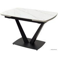 Кухонный стол M-City Alatri 120 Matt 614M04390 (White Marble Solid Ceramic/Black)