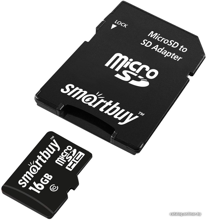 Карта памяти SmartBuy microSDHC SB16GBSDCL10-01LE 16GB (с адаптером)