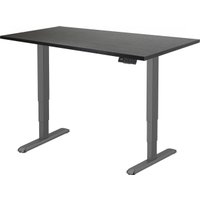 Стол с регулировкой высоты ErgoSmart Unique Ergo Desk 1360x800x36мм (дуб мореный/черный)