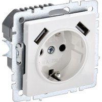 Розетка IEK Brite BR-R14-16-U21-D21-K01
