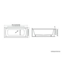 Ванна Polimat INES 180x80 с ножками