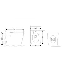 Унитаз приставной Abber Bequem AC1213P