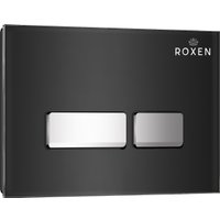Унитаз подвесной Roxen Antares One Rimless 6 в 1 StounFix Dual Fresh 642915 (чёрное стекло) в Борисове