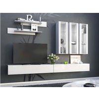 Стенка НК-Мебель Point комплект 5 гостиная (белый/белый глянец) в Могилеве