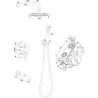 Душевая система  РМС SUS129BL-1S