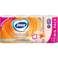 Туалетная бумага Zewa Deluxe Персик 3 слоя (8 рулонов)