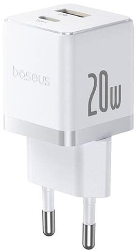 

Сетевое зарядное Baseus Palm Fast Charger C+U 20W EU P10111608213-01 (белый)