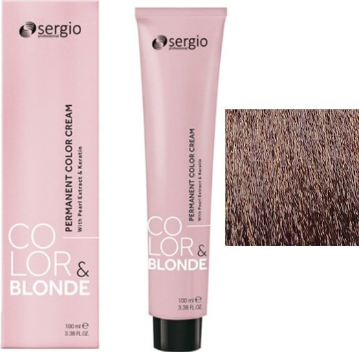 

Крем-краска для волос Sergio Professional Color&Blonde 7.003 средне-русый натуральный карамельный