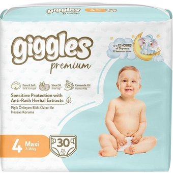Подгузники Giggles Premium Maxi 4 Jumbo Pack (30 шт)