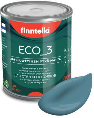 

Краска Finntella Eco 3 Wash and Clean F-08-1-1-LG260 0.9 л (бирюзовый)
