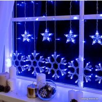 Гирлянда бахрома Luazon Decor Снежинки 2361713 (синий)