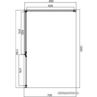 Душевой уголок Omnires Manhattan ADC12X-A+ADR70X