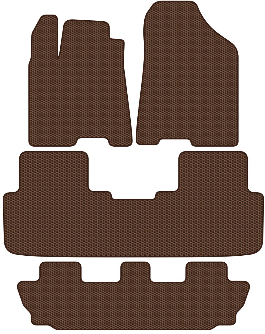 

Комплект ковриков для авто Alicosta Changan CS95 I (suv / SUV) +3 ряд 2018 - 2023 (коричневый, сота)