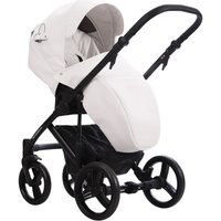 Универсальная коляска BEBETTO Magnum Light SE Pro (2 в 1, 03 белая кожа/черная рама)