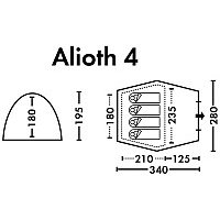 Кемпинговая палатка FHM Alioth 4 (синий/серый)