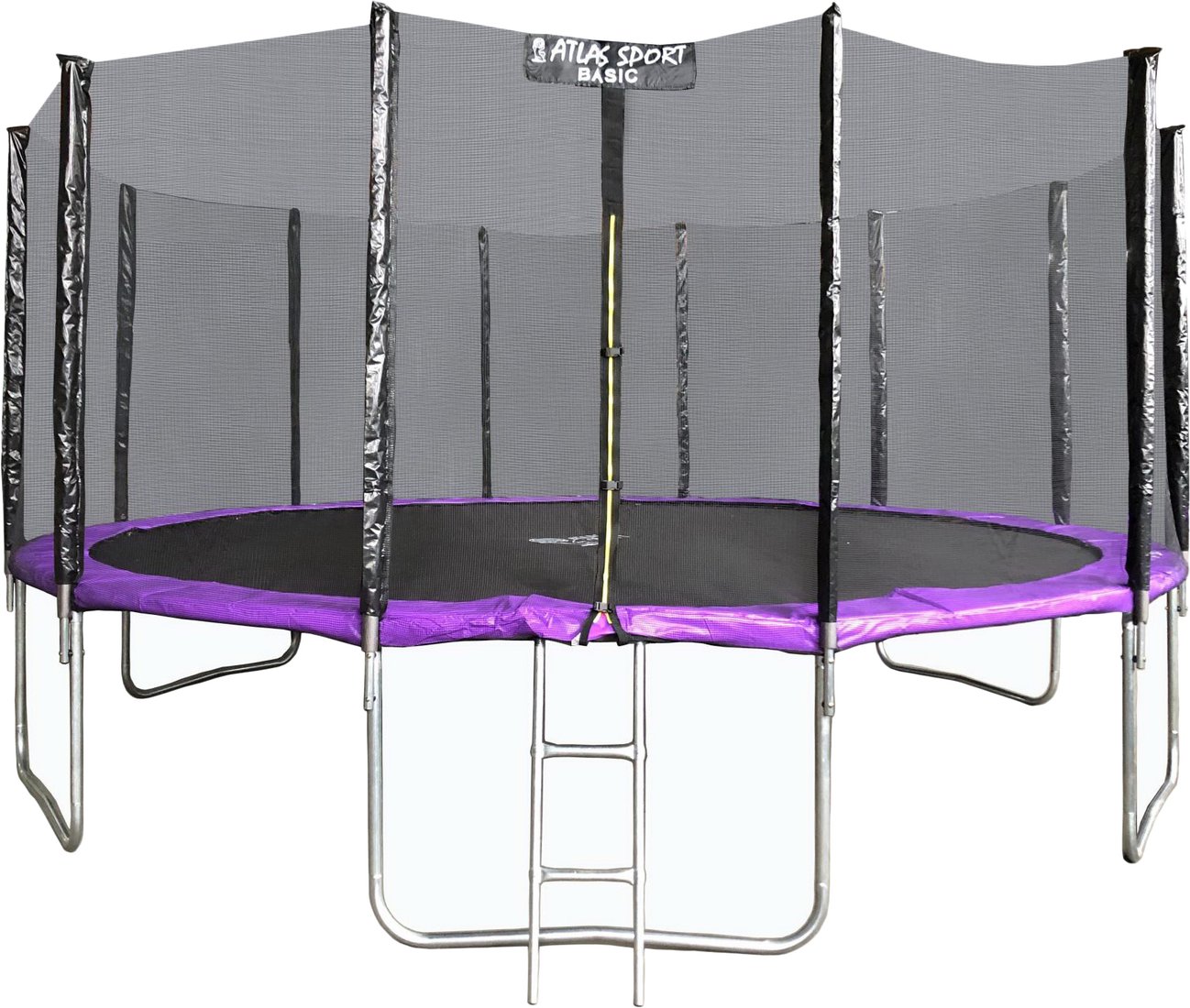 

Батут Atlas Sport 490 см - 16ft Basic (с лестницей, внешняя сетка, сливовый)