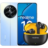 Смартфон Realme 12 RMX3871 8GB/512GB международная версия (голубой рассвет) и наушники Realme Buds T110 (черный)