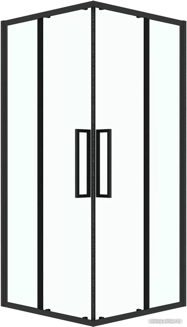 Душевой уголок Grossman Cosmo 80x80x195 300.K33.02.8080.21.00 (черный матовый/прозрачное стекло)