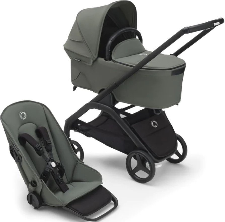 

Универсальная коляска Bugaboo Dragonfly (2 в 1, black/forest green/forest green)