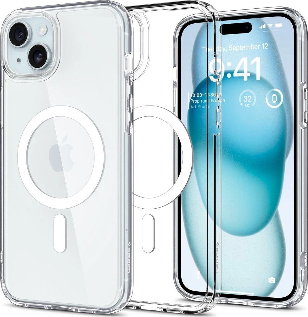 

Чехол для телефона Spigen Ultra Hybrid (MagFit) для iPhone 15 ACS06802 (белый)